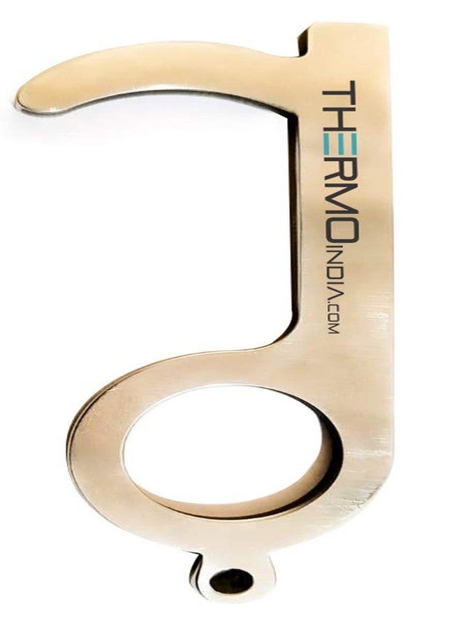 Thermo No Touch Antimicrobial Hand Tool | Door Opener & ATM/Elevator Button Pusher | Contactless Hygiene Safety Tool | Made of Brass | Made in Bharat (2 Piece) - Image 2