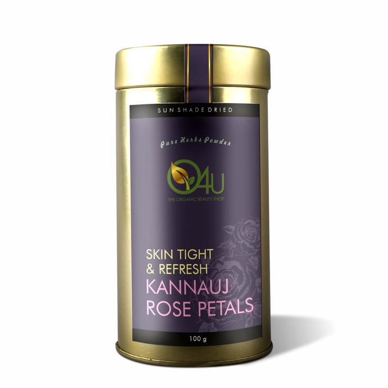 O4U Kannauj Rose Petals Powder forRejuvenating Skin Reducing Dark Spots Scars Marks Removing Toxins USDA Certified 100 Pure Organic 100g - Image 1