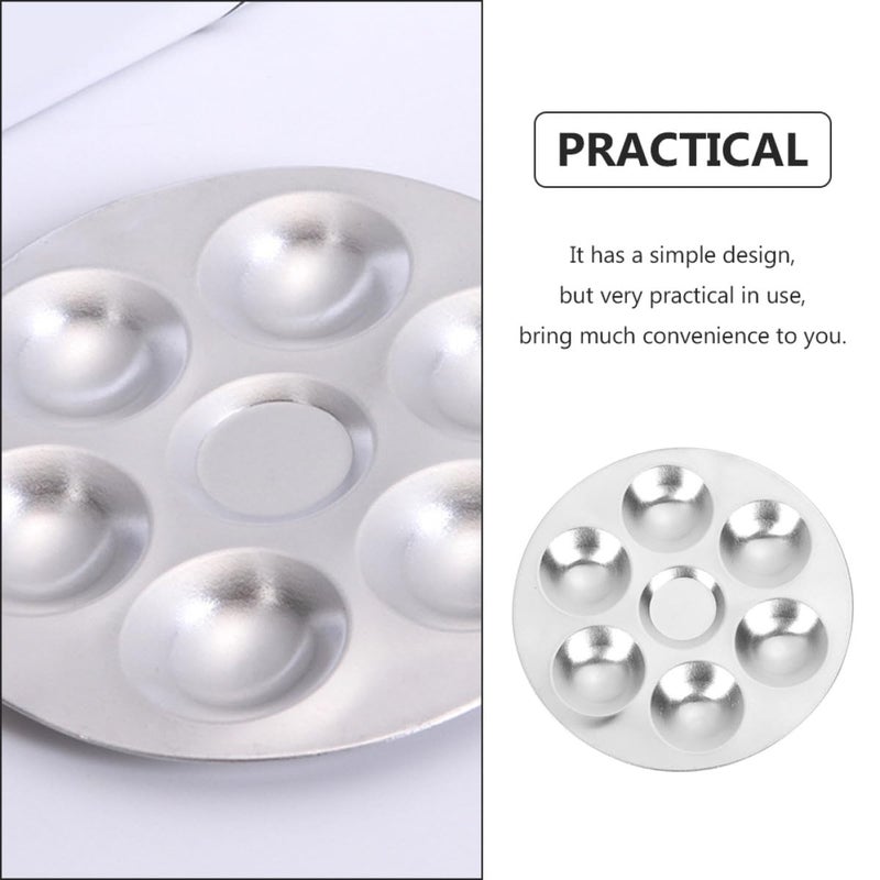 2 Pcs 6 Hole Round Flower Shape Paint Palette Watercolor Tray Artists Art Supplies - Image 4