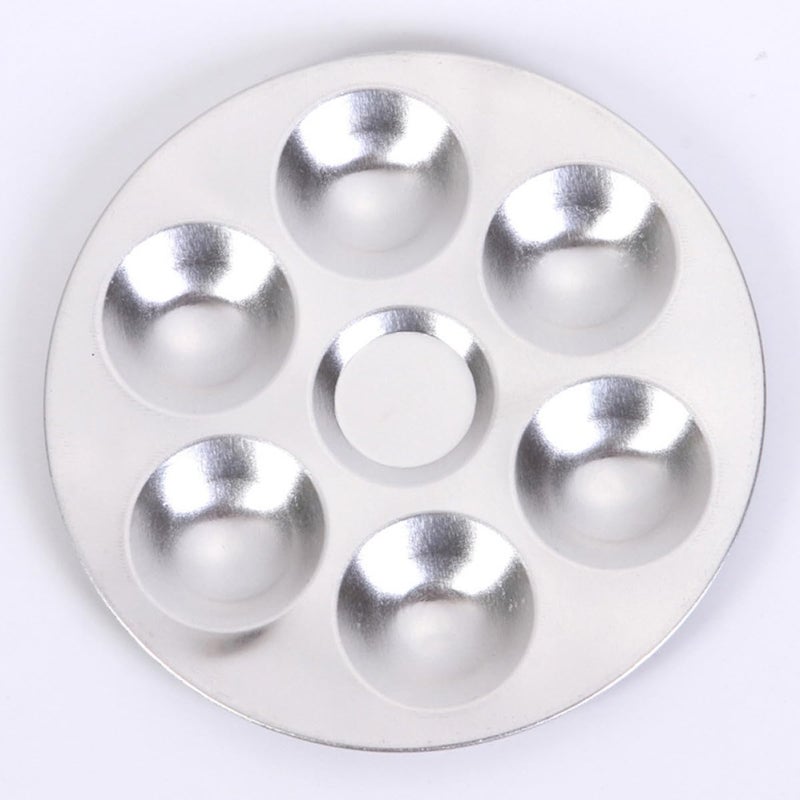 2 Pcs 6 Hole Round Flower Shape Paint Palette Watercolor Tray Artists Art Supplies - Image 5