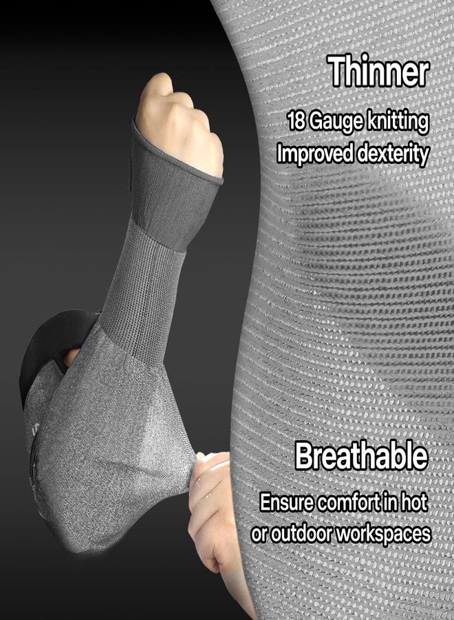 Schwer ANSI A6 Cut Resistant Arm Sleeves for Men&Women Work, Arm Protectors for Thin Skin and Bruising, 18 inch Gardening Sleeves, Arm Guards for Biting, Cutting Metal, Repairing (1 Pair, Grey) - Image 5