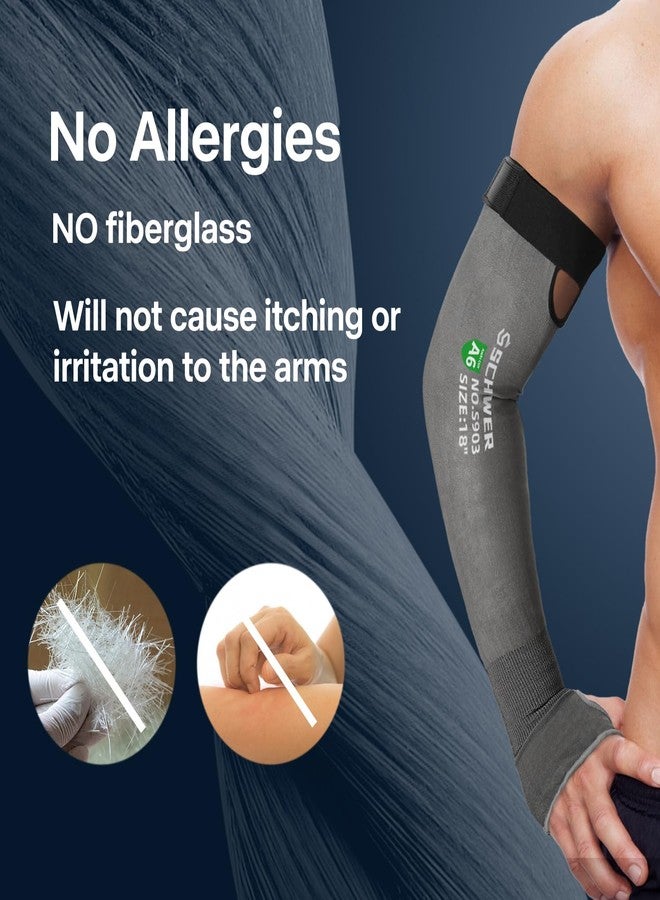Schwer ANSI A6 Cut Resistant Arm Sleeves for Men&Women Work, Arm Protectors for Thin Skin and Bruising, 18 inch Gardening Sleeves, Arm Guards for Biting, Cutting Metal, Repairing (1 Pair, Grey) - Image 4