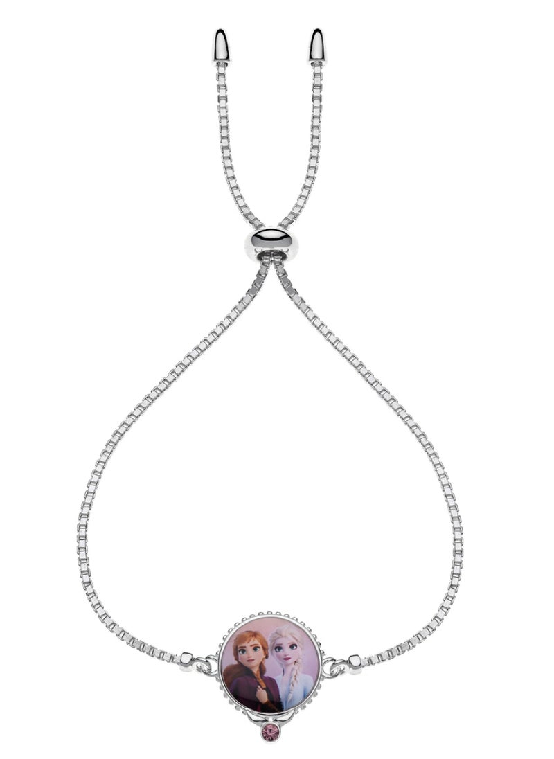 Disney FROZEN Disney Frozen II Anna & Elsa Lariat Bracelet in 18K Sterling Silver  - Image 1