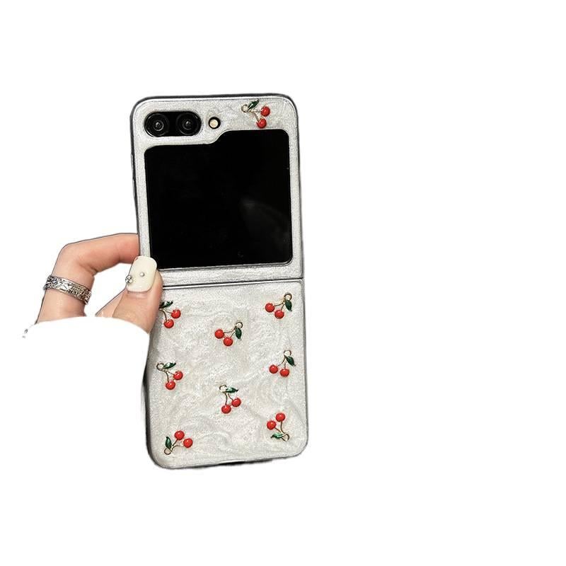 Drop Protection for Xiaomi MIX Flip 2 with Resin Finish and Cherry Pattern in Cherry for School Days - Image 1