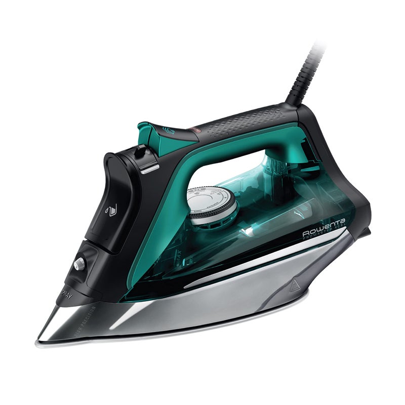 Rowenta, Iron, Pro Master Stainless Steel Soleplate Steam Iron for Clothes, 210 g/min, 400 Microsteam Holes, 1775 Watts, Auto-Off, Ironing, Green Clothes Iron, DW8360 - Image 1