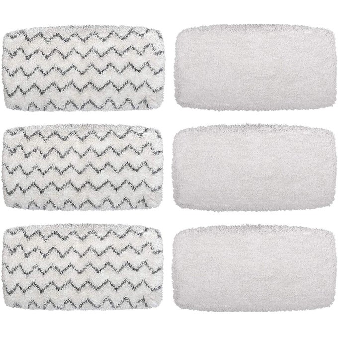 FLAMMI STEAM MOP PADS FOR BISSELL POWERFRESH VAC STEAM SERIES 6 PACK COMPATIBLE WITH 2747A 1132 1543 1632 1652 MODELS HARD FLOOR MOP