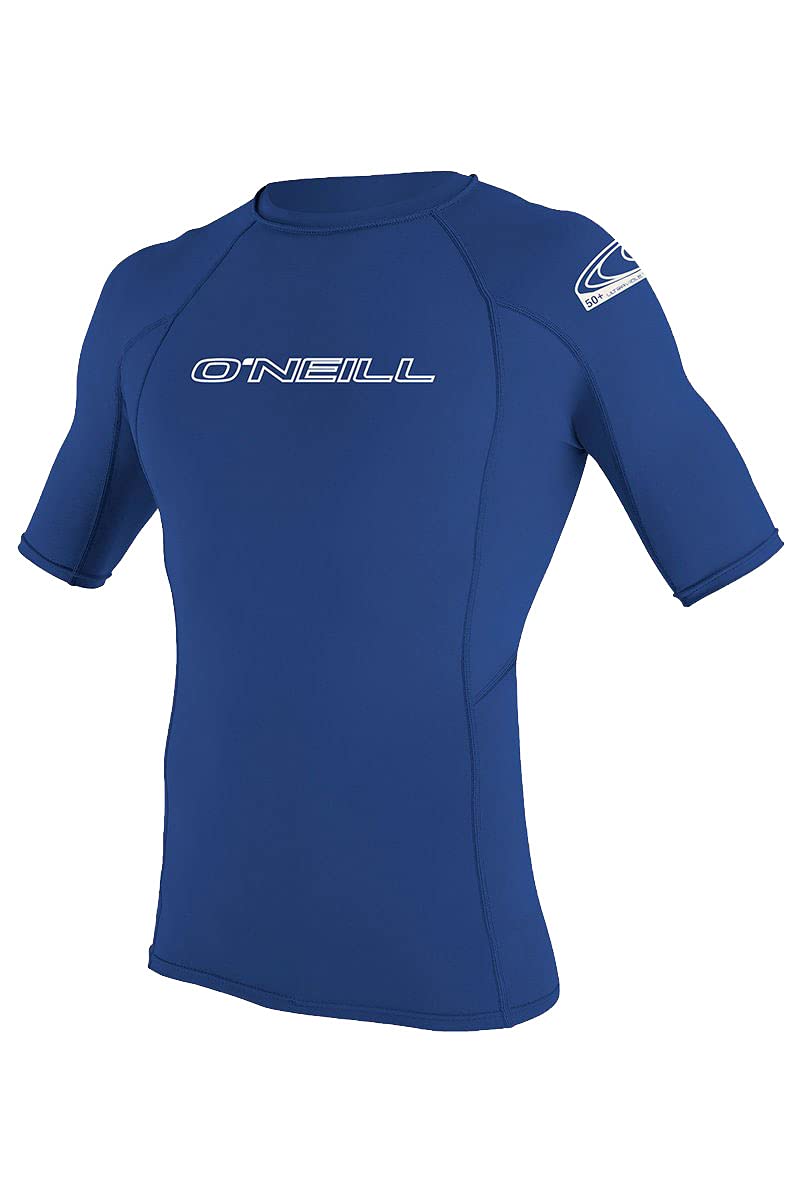 O'Neill Wetsuits Men's Basic Skins UPF 50+ Short Sleeve Rash Guard, Pacific, X-Large - Image 1