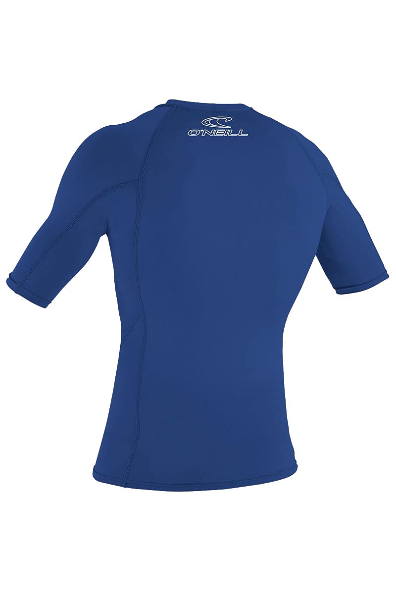 O'Neill Wetsuits Men's Basic Skins UPF 50+ Short Sleeve Rash Guard, Pacific, X-Large - Image 2