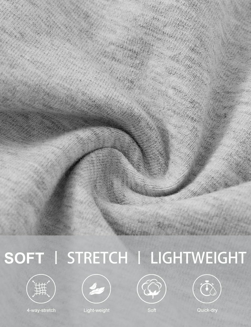 baleaf Women's 7" Athletic Long Shorts High Waisted Running Bermuda Shorts with Pockets Light Gray Medium - Image 4