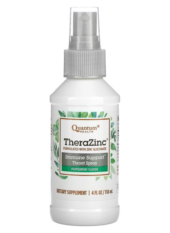 Quantum Health TheraZinc Immune Support Throat Spray Peppermint 4 fl oz (118 ml) 