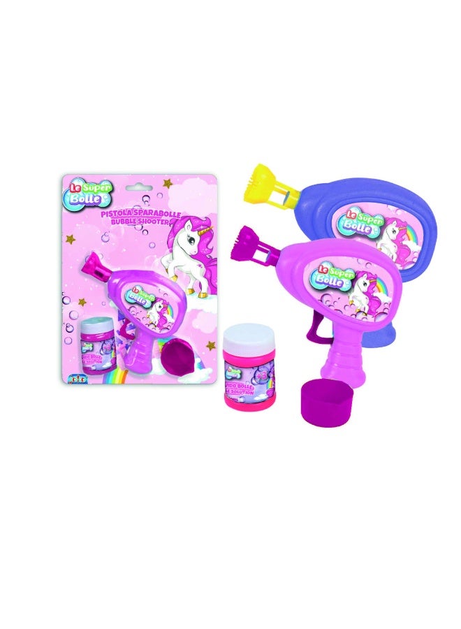 Ciao Unicorn Friction Bubble Gun 40ml – Bubble Blower Toy with Bubble Solution, Cute Handheld Bubble Shooter for Kids, Easy to Use, Perfect for Outdoor Fun & Party Gifts - Image 1