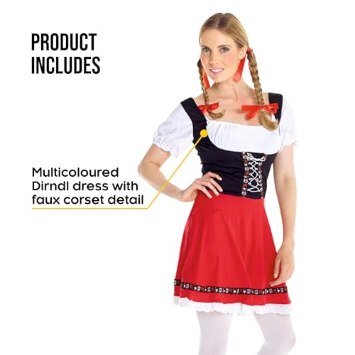 Morph Dirndl Dress for Women, Oktoberfest Costume, Traditional German Outfit, Lederhosen for Women, Festive Attire, Medium - Image 2