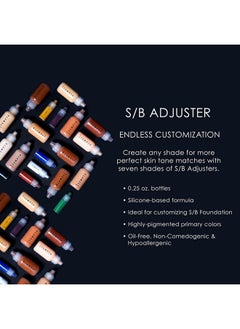 Temptu TEMPTU S/B Silicone-Based Shade Adjuster Starter Set: Long-Lasting, Highly-Pigmented Formula For Customizing S/B Foundation Shades | Includes 7 Primary Colors  - Image 4