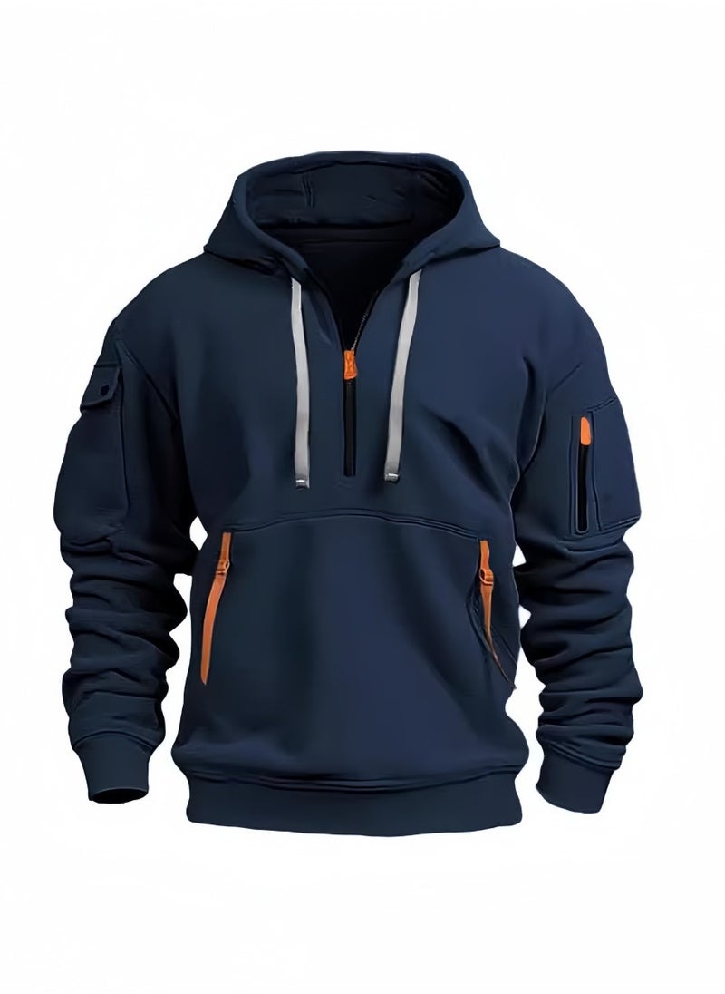 KUYING Outdoor Sports Zipper Hooded Sweatshirt Casual And Versatile  - Image 1