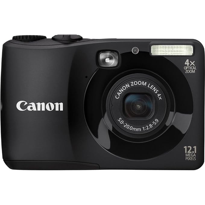 Canon Powershot A1200 12.1 MP Digital Camera with 4X Optical Zoom (Black) (Renewed) - Image 1