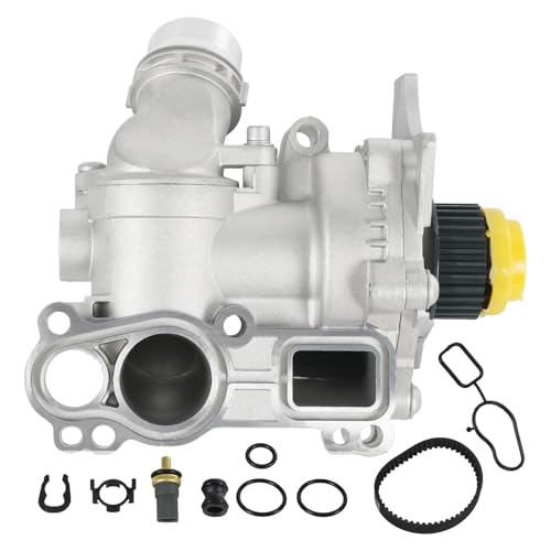 RALZAOTO Water Pump Compatible with 20082016 Audi A3 A4 A5 A6 Q3 Q5 TT VW Tiguan Jetta Golf GTI Eos Beetle CC 20L 20T Replaces 06H121026AB 06H121026AE 06H121026AF 06H121026CQ Aluminum - Image 1