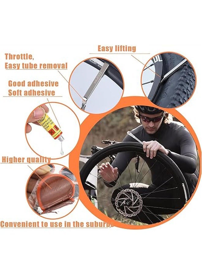 Unewshi Bicycle Repair Kit 56 Pieces - Complete Tyre Patch Set Bicycle with Self-Adhesive Patches & Tyre Levers - Image 4