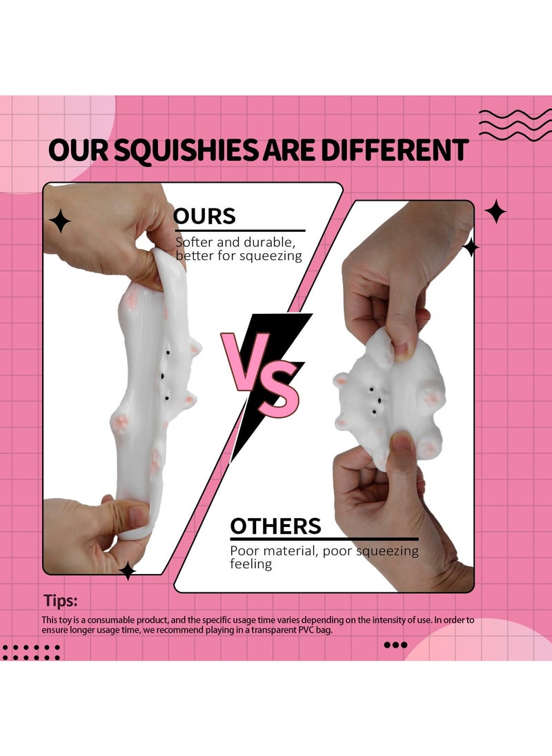 NajmStyle 2 Pack Handmade Taba Squishy Cute Animals Toy , FuFu Kawaii Cat Dog Squishies, Sticky Squishy YoYo Squishy, Kitty Paw Squeeze Toys, Pinch Family Funny Fidget Toys Novelty Things for Anxiety  - Image 3