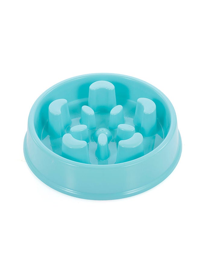 NIBEMINENT Pet Slow Eating Eco-Friendly Dog Bowl Blue 25x5.2x20.8cm