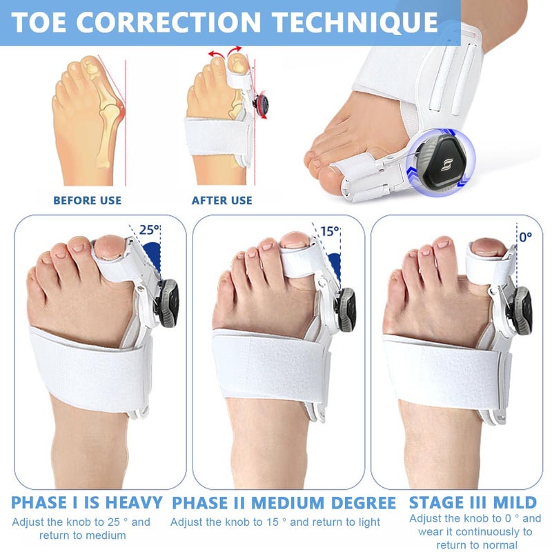 M'AYCREATE ® Bunion Thumb Corrector Adjustable Bunion Corrector for Women Men Toe Separator with Rotating Knob Durable Splint Suitable for Left & Right Foot - Image 5