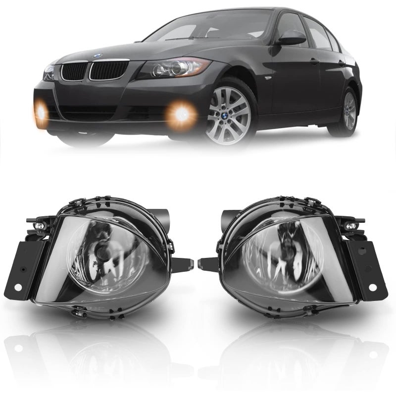 AutoBeeDen Fog Lights Lamps for BMW 3 Series 323i 325i 325xi 328i xdrive 330xi 335d 335i 328xi 335xi 330i Sedan E90 Wagon E91 wo Sport Package 2006 2007 2008 2009 1 Pair Smoke