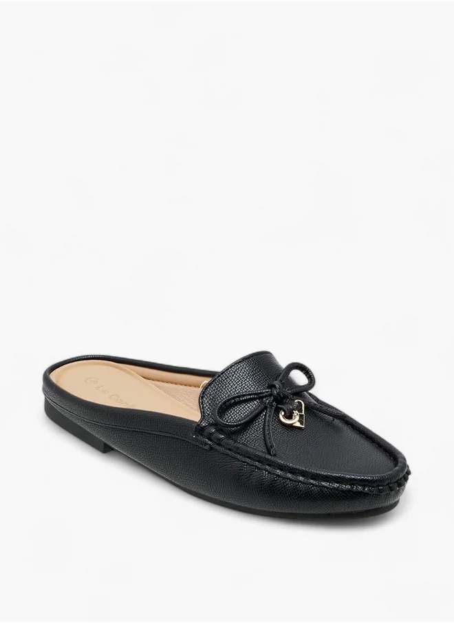 Le Confort Women's Bow Accent Slip-On Mules