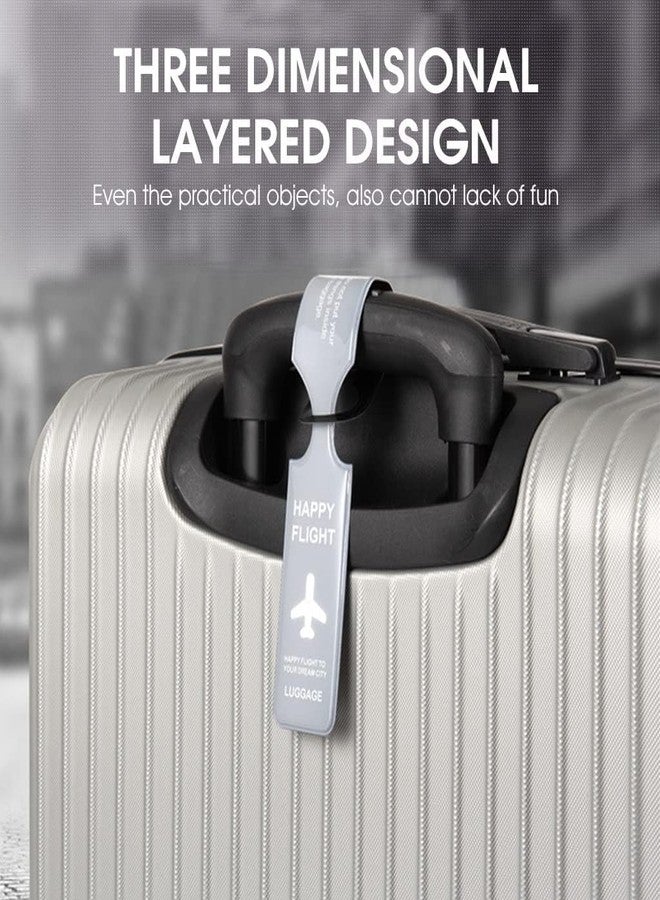 ZANOTTRA 4 Pack Luggage Tags | PVC Luggage Labels | Travel Tag for Baggage | Luggage Name Tag for Travel | Suitcase Identity Tags | Perfect Travel Accessories | Baggage Identity ID Labels(Multicolor) - Image 3