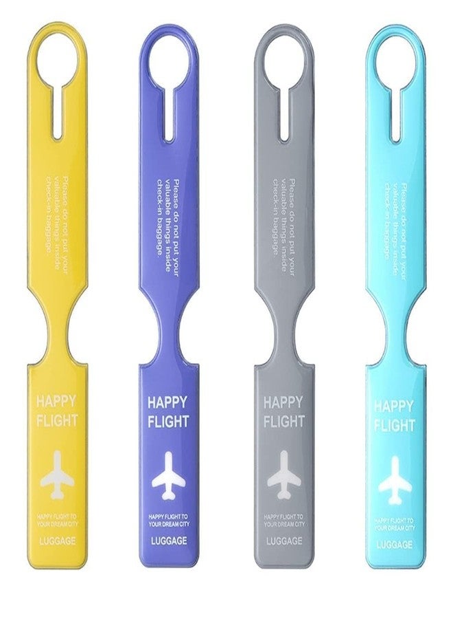 ZANOTTRA 4 Pack Luggage Tags | PVC Luggage Labels | Travel Tag for Baggage | Luggage Name Tag for Travel | Suitcase Identity Tags | Perfect Travel Accessories | Baggage Identity ID Labels(Multicolor) - Image 2