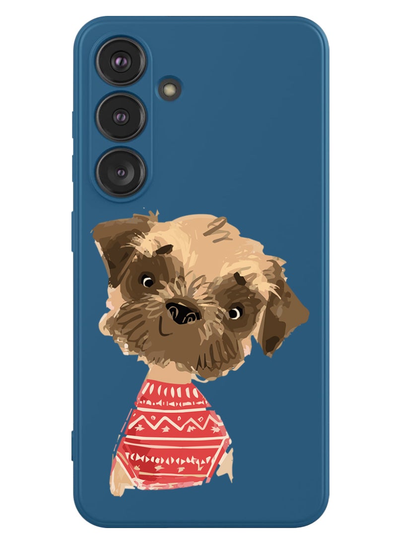 Theodor Protective Slim Fit Case Liquid Silicone Cover with Full Body Protection Anti-Scratch Shockproof Case For Samsung Galaxy S24 Plus (Blue) - Dollar bag - Image 1