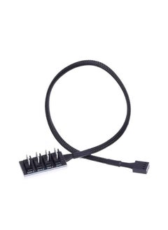 Aimeixin Pwm Fan Hub Pc Cpu Motherboard Cooling 4 Pin 3Pin Fan Power Cable Hub Splitter Adapter 1 To 4 Fan Pwm Case Fan Connector For Desktop Computer Cooler Case Fans