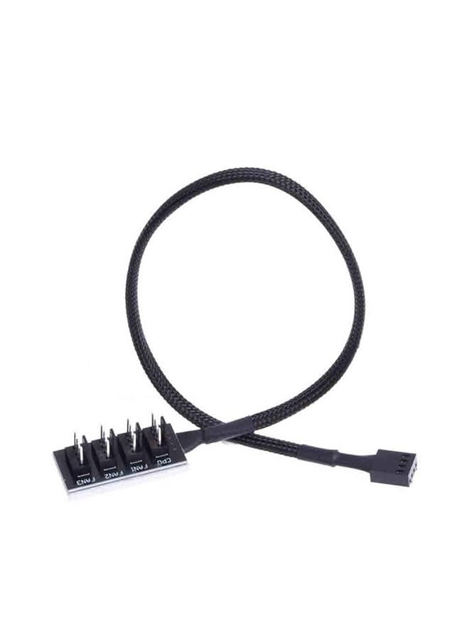 Generic - Aimeixin Pwm Fan Hub Pc Cpu Motherboard Cooling 4 Pin 3Pin Fan Power Cable Hub Splitter Adapter 1 To 4 Fan Pwm Case Fan Connector For Desktop Computer Cooler Case Fans - Image 1