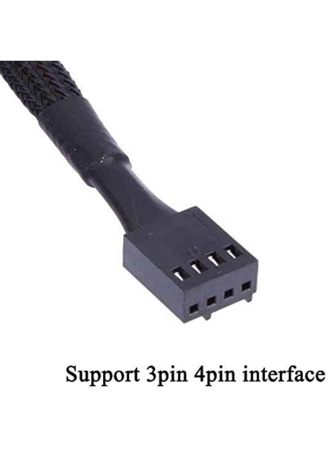Generic - Aimeixin Pwm Fan Hub Pc Cpu Motherboard Cooling 4 Pin 3Pin Fan Power Cable Hub Splitter Adapter 1 To 4 Fan Pwm Case Fan Connector For Desktop Computer Cooler Case Fans - Image 1