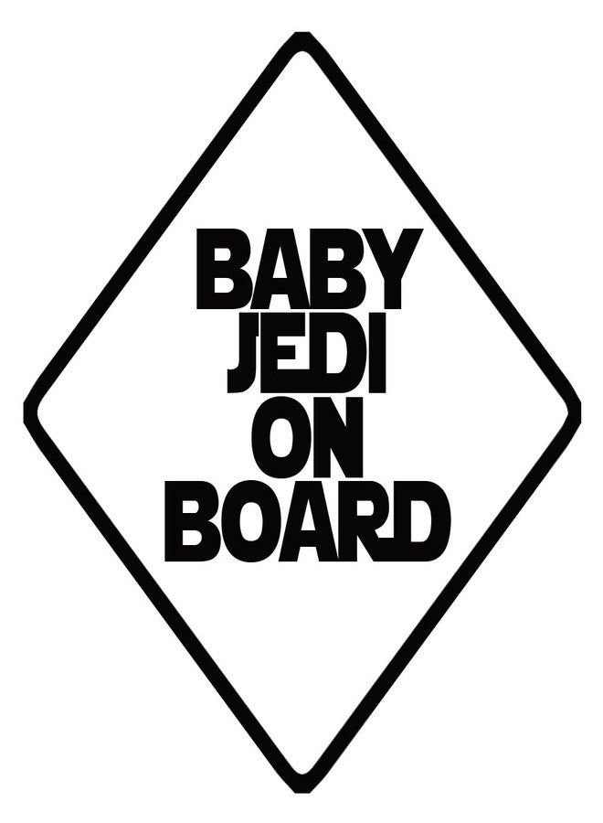 Decal Serpent Baby Jedi On Board 6" Vinyl Sticker Car Decal (6" Black) - Image 2