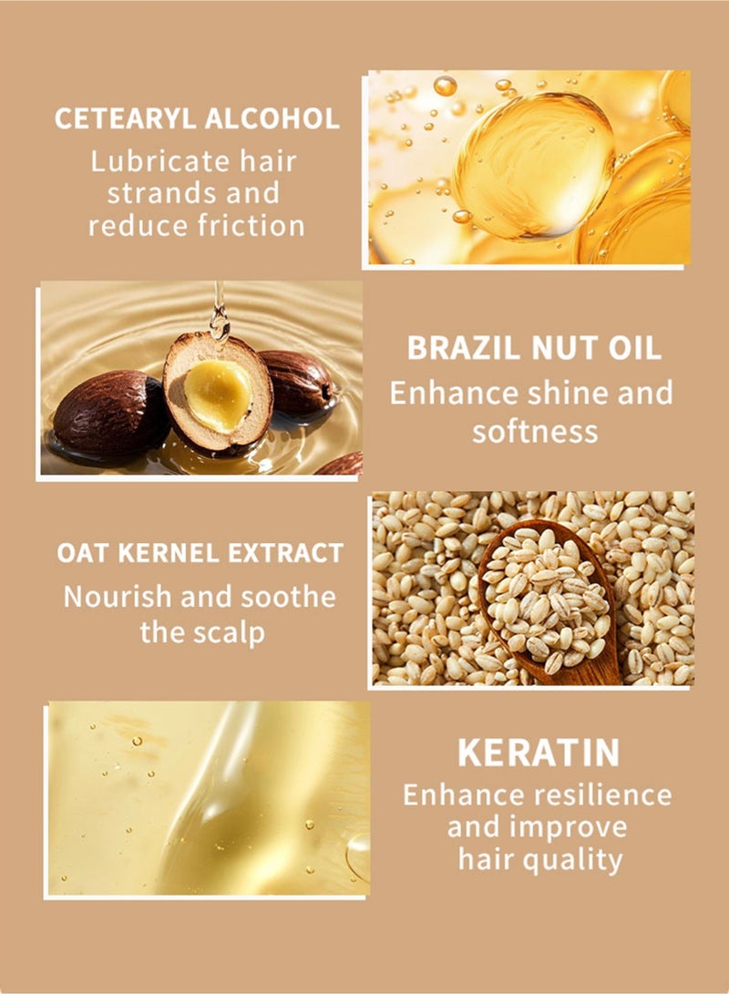 KERATIN Hair Care Balance Hair Mask for Healthy Scalp – Keratin & Brazil Nut Essence to Repair and Nourish Damaged Hair for All Hair Types, 500ml - Image 5