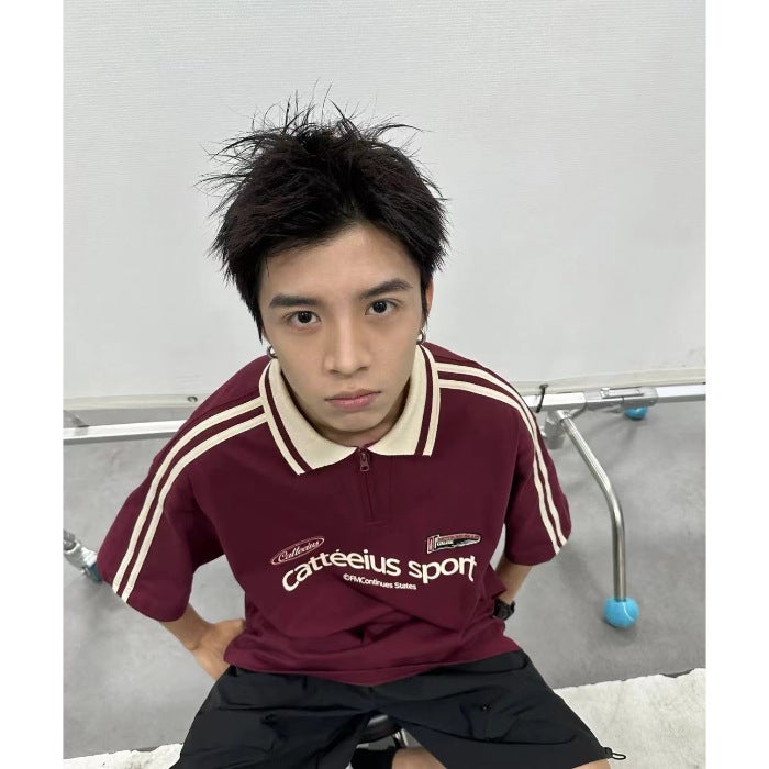 New Short-Sleeved T-Shirt Men'S Summer Korean-Style Trendy Simple Half-Sleeved Top Hong Kong-Style Loose Casual Trendy Brand T-Shirt - Image 1