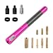 Ywdiml Carbon Fiber Car Short Antenna 47 inch American Flag Vehicle Radio Billet Antenna with 2Screw 9Adapter 2Rings Waterproof Automotive AM FM Reception Mast Replacement Universal Fit Pink - Image 2