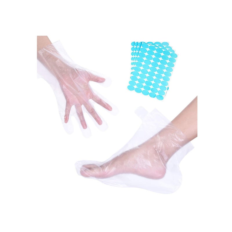 Zikra Counts Paraffin Wax Liners, Elastic Opening Insulated Mitts, Sock Liners for Hands, Feet Hot Wax Bath Heated SPA Therapy Wax Care Treatment Paraffin Wax Warmer Machine 200PCS - Image 1