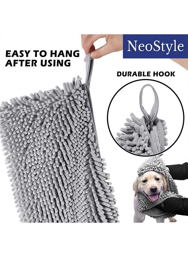 Neostyle Super Absorbent Pet Bathing Towel Grey - Image 5