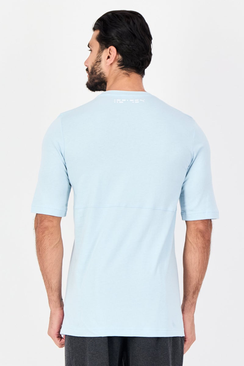 PUMA Men Sportswear Fit Short Sleeve Outdoor T-Shirt, Light Blue - Image 3