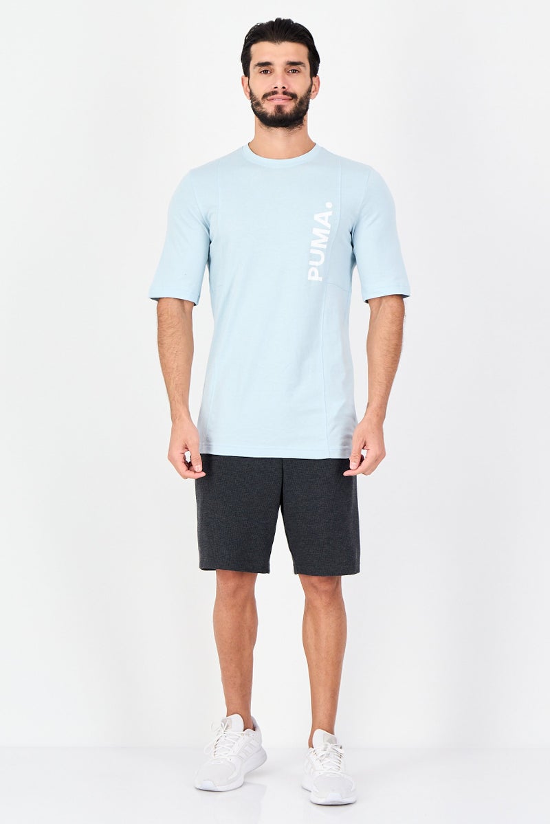 PUMA Men Sportswear Fit Short Sleeve Outdoor T-Shirt, Light Blue - Image 4