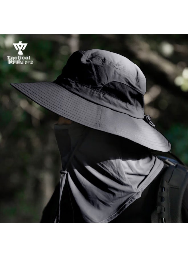 Tactical Bird Zhanshuniao Ice Spear | Real Ice Silk Summer Outdoor Sun Protection Hat For Men, Sun Hiking Trekking Fishing Fisherman Hat - Image 5