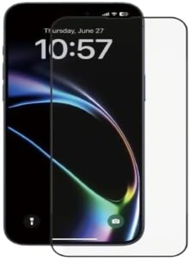 Next Next Store Clear Glass Screen Protector Compatible with iPhone 16 Pro Max, 2.5D Protection, 9H Hardness, Scratch and Shock Resistant, High Quality Tempered Glass, Perfect Screen Protection.
