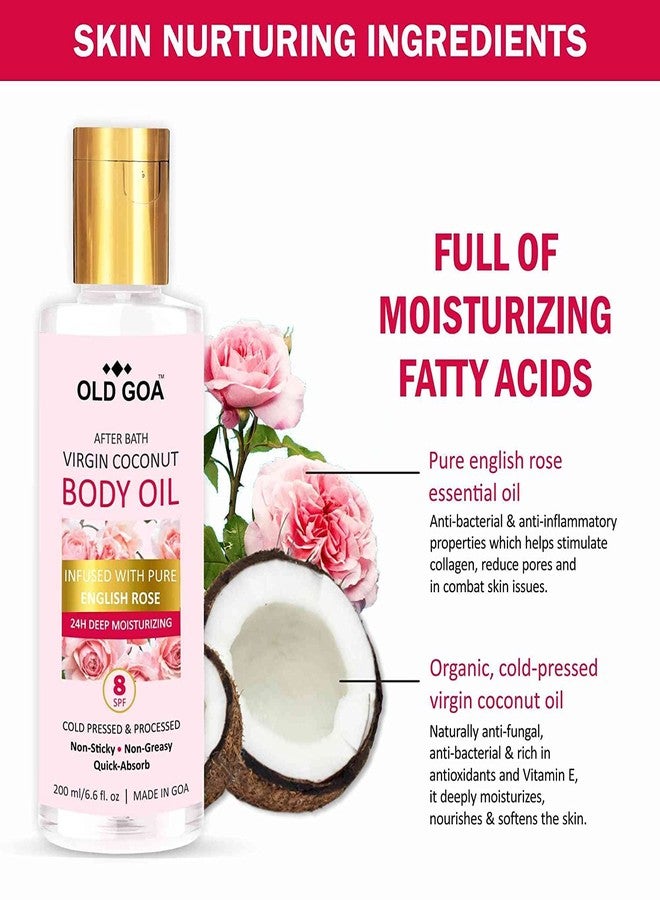 OLDGOA After Bath Body Oil For Daily Use, Massage & Glowing Skin | For All Skin Types | For Men & Women | Rose & Lavender (Combo) | 100+100 ML - Image 4