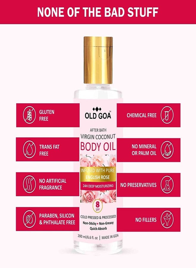 OLDGOA After Bath Body Oil For Daily Use, Massage & Glowing Skin | For All Skin Types | For Men & Women | Rose & Lavender (Combo) | 100+100 ML - Image 5