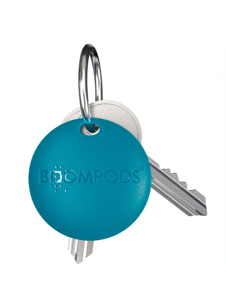 Boompods Boomtag Bluetooth Tracker Tag - Smart Tracking Device for Children, Pet and Dog, Keyring Wallet Tracker for Keys, Luggage Suitcases, Key Finder Compatible with Apple Find My App (Ocean Blue) - Image 1