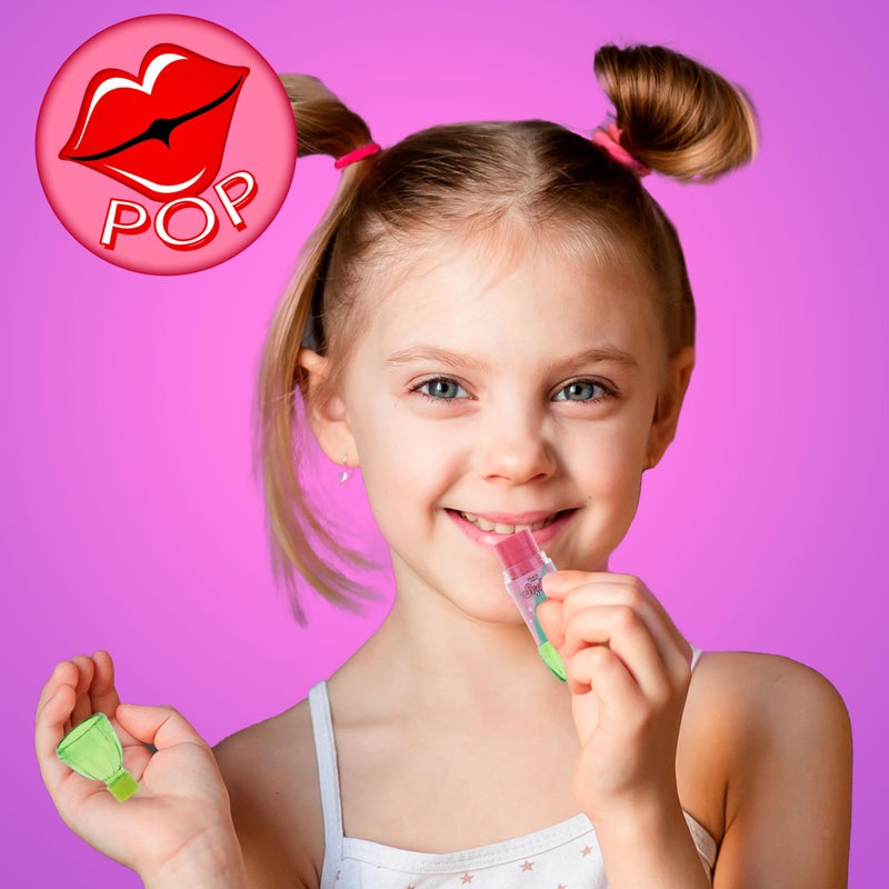 Expressions 8pc Pop Gloss - Novelty Soda Fruity Flavored Lip Balm Set, Vending Machine Soda Lip Balm Collection, Safe and Non-Toxic Lip Gloss Gift Set For Girls - Image 4