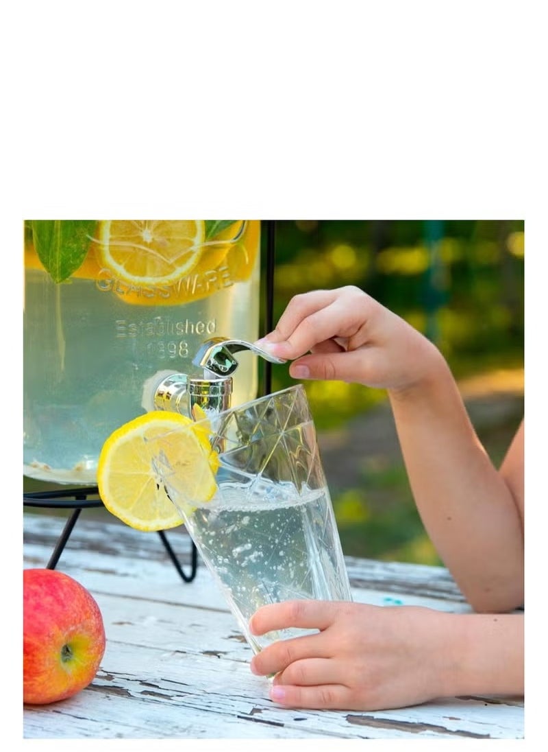 Generic 8 Litre Juice Dispenser Glass With Stand Square  - Image 5