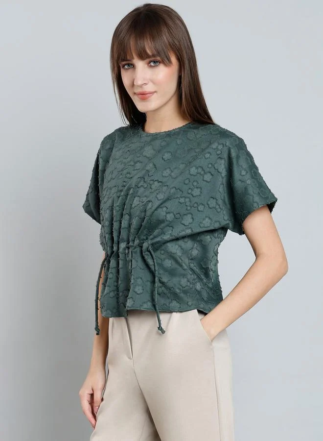 ميش ميش توب مطرز بأكمام قصيرة