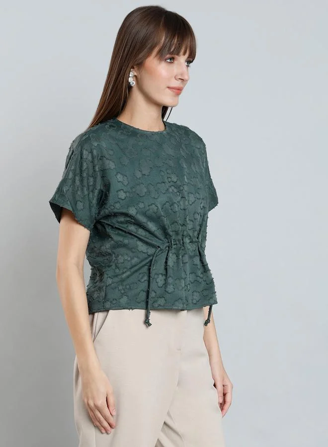 Mish  Mish Embroidered Details Top with Short Sleeves for Women | Best Price UAE