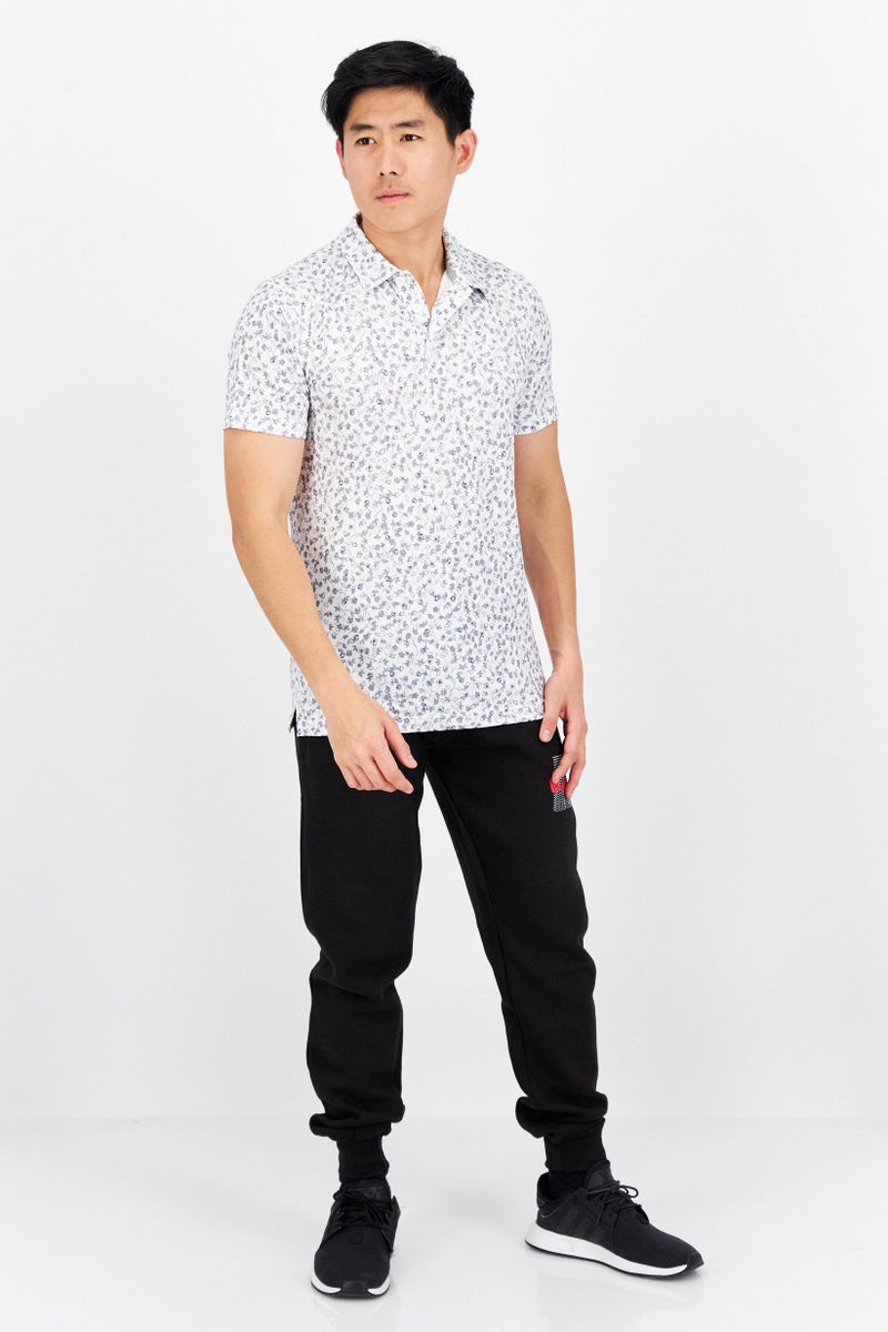 PUMA تي شيرت بولو رياضي للرجال بأكمام قصيرة، مجموعة بيضاء - Image 3